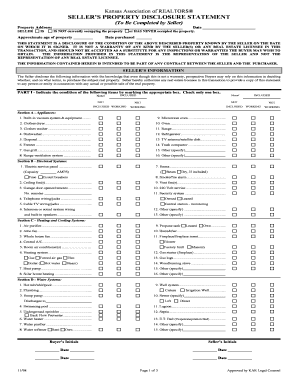 Kansas Seller’s Property Disclosure Statement