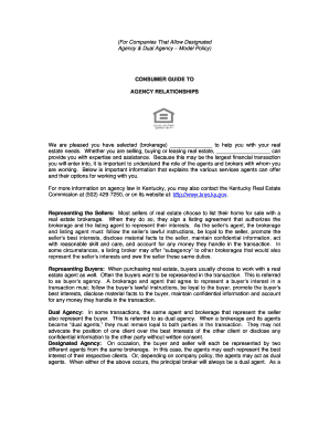 Kentucky Real Estate Agency Relationship Guide