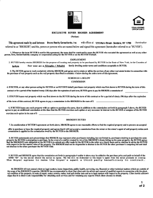 Exclusive Buyer Broker Agreement