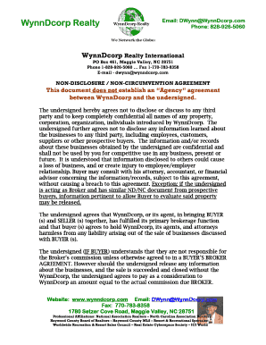 Non-Disclosure Non-Circumvention Agreement