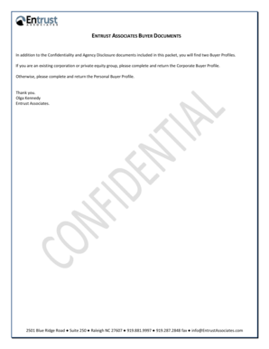 Entrust Associates Buyer Documents