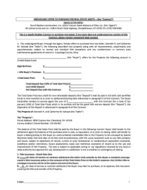 Irrevocable Offer to Purchase Real Estate