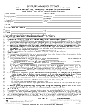 Pennsylvania Buyer Agency Contract