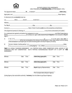 Buyer's Agency Fee Agreement