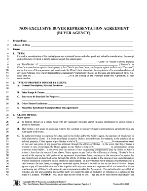 Non-Exclusive Buyer Representation Agreement