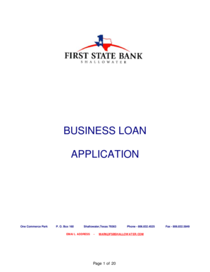 Business Loan Application Form