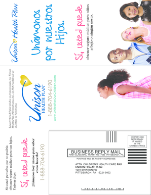 Solicitud de cobertura médica para niños del plan de salud Unison