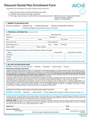 Discount Dental Plan Enrollment Form