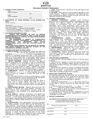 Exclusive Agency Agreement