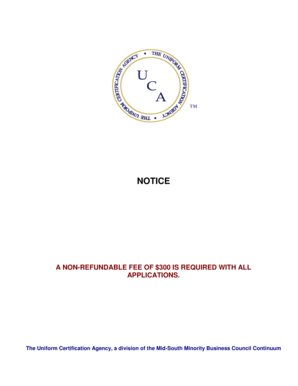 Small Business Enterprise Certification Application