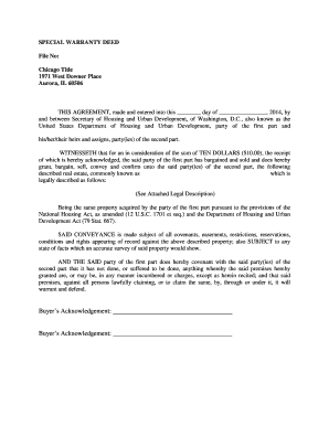 Special Warranty Deed