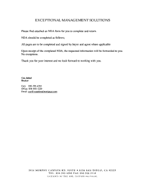 California Non-Disclosure Agreement for Business Purchase