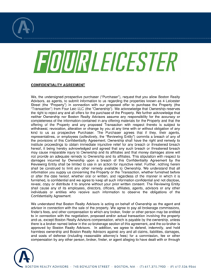 Confidentiality Agreement for Real Estate Purchase