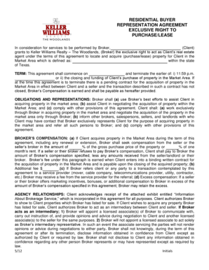 Residential Buyer Representation Agreement