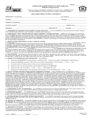 Exclusive Right to Sell Real Estate Contract