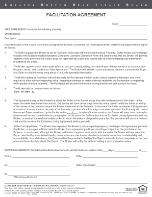 Greater Boston Real Estate Board Facilitation Agreement