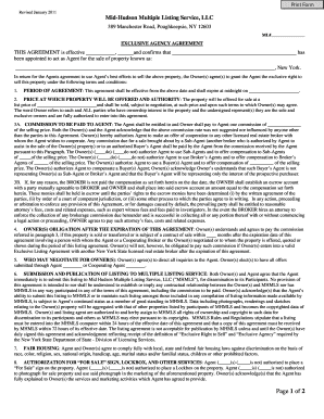 Exclusive Agency Agreement