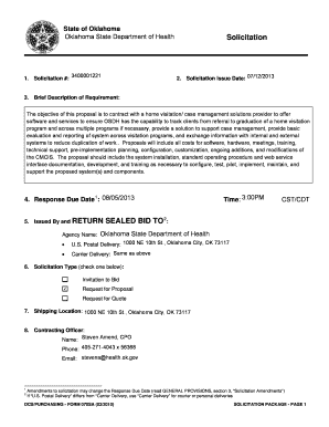 Oklahoma Solicitation Package