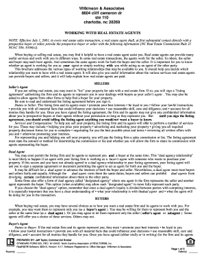 North Carolina Real Estate Agent Disclosure Form