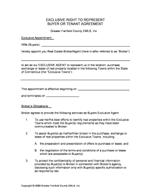 Exclusive Right to Represent Buyer Agreement