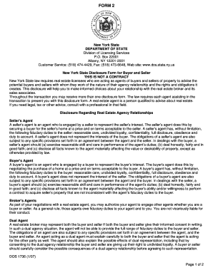 New York State Disclosure Form for Buyer and Seller