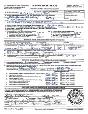 FEMA Elevation Certificate