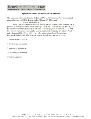 Medicare Non-Billing Agreement