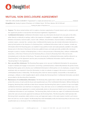 Mutual Non-Disclosure Agreement
