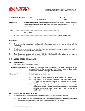 Staff Confidentiality Agreement