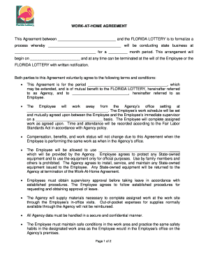 Work-At-Home Agreement