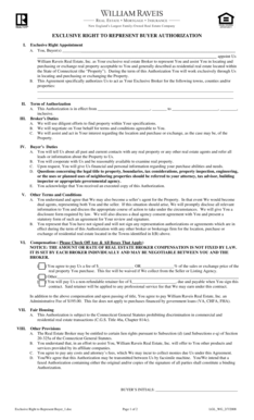 Exclusive Right to Represent Buyer Authorization