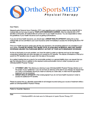 Massachusetts Auto Insurance PIP Forms