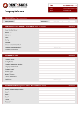 UK Business Tenancy Application Form