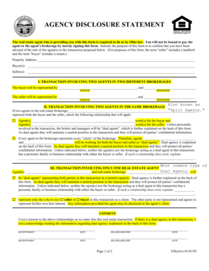Ohio Agency Disclosure Statement