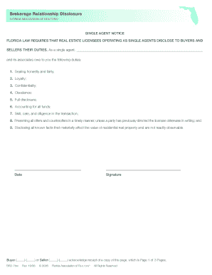 Florida Brokerage Relationship Disclosure