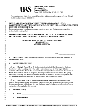 Exclusive Right-to-Sell Listing Contract