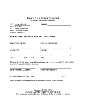 Buyer’s Agent Referral Agreement