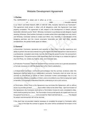 Website Development Agreement