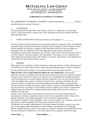 Attorney Employment Agreement