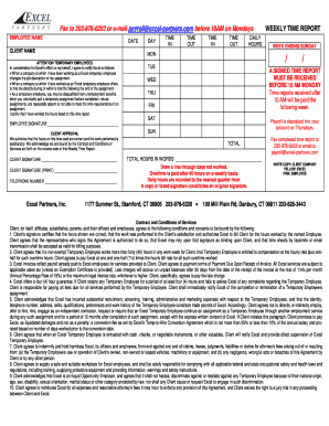 Excel Partners Weekly Time Report