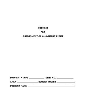 Assignment of Allotment Right Form