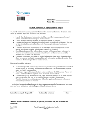 Financial Responsibility and Assignment of Benefits