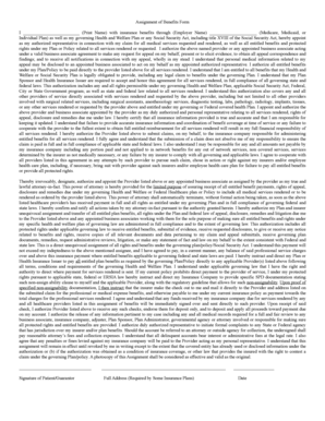 Assignment of Benefits Form