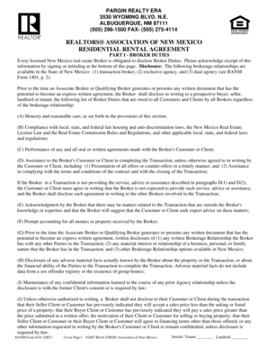 New Mexico Residential Rental Agreement