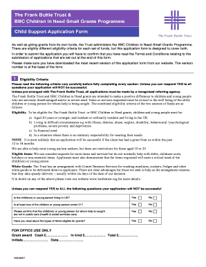 Child Support Application Form