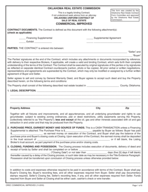 Oklahoma Uniform Contract of Sale of Real Estate
