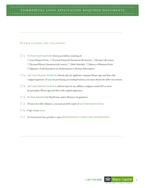 Commercial Loan Application Form