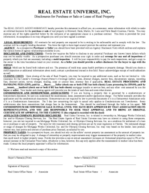 Florida Real Property Disclosure Notice