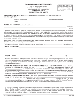 Oklahoma Uniform Contract of Sale of Real Estate