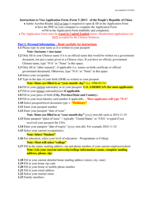 Visa Application Form V.2013